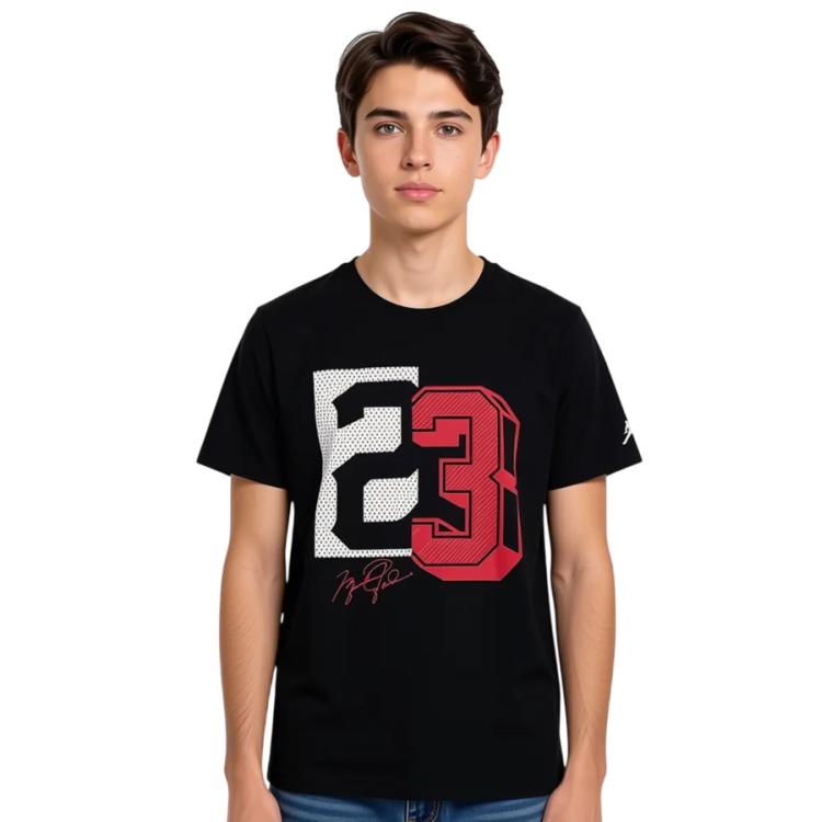 Camiseta Niño/Niña Jordan JBD JM 23 Mesh Logo "Black"