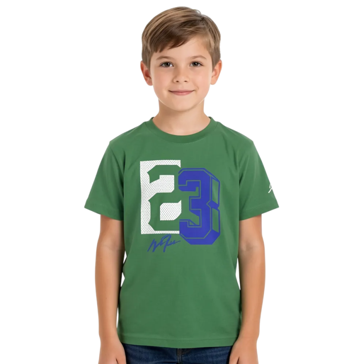 Camiseta Niño/Niña Jordan JBD JM 23 Mesh Logo "Pine Green"