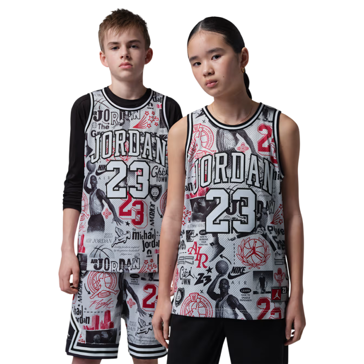 Camiseta de Tirantes Niño/Niña Jordan JDB 23 AOP Jersey "Neutral Grey"