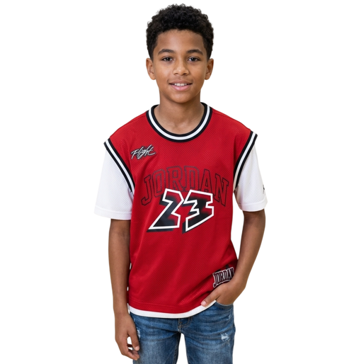 Camiseta Tejido Mesh Niño/Niña Jordan JDB Dinasty Jersey "Gym Red"