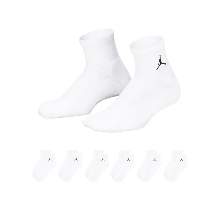 Jordan Kids JDB Everyday Essentials Ankle 6 PPack Socks "White"