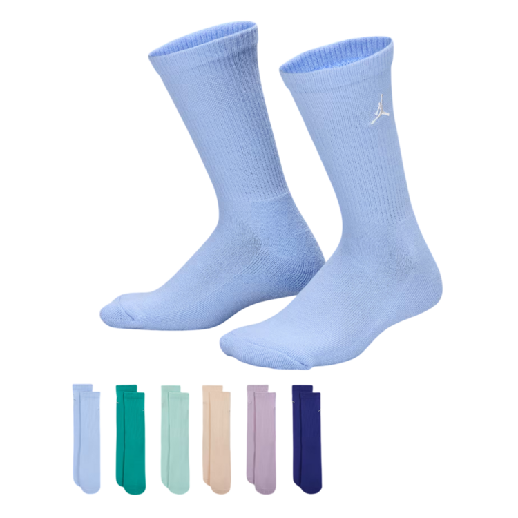 Jordan Kids JDB Everyday Essentials Crew 6 PPack Socks "Aluminium"