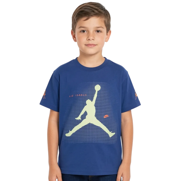 Camiseta Niño/Niña Jordan JDB Jumpman Grid Blur "Game Royal"