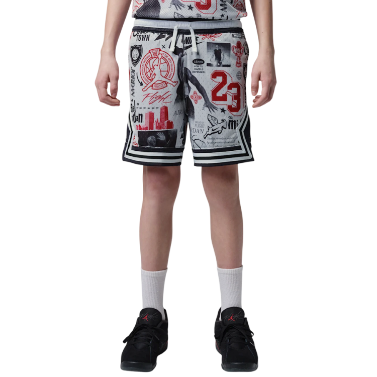 Short Niño/Niña Jordan JDB Printed Sport Diamond "Neutral Grey"