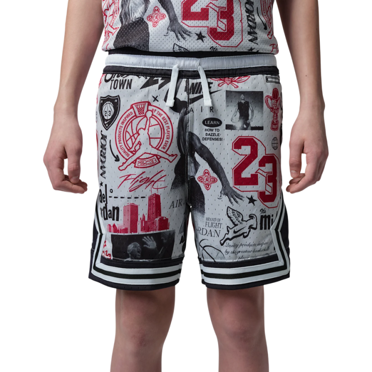 Short Niño/Niña Jordan JDB Printed Sport Diamond "Neutral Grey"