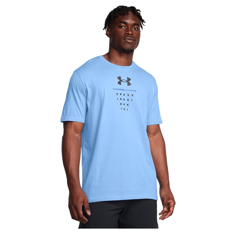 Men's UA Basketball Net Icon Short Sleeve "Blue"