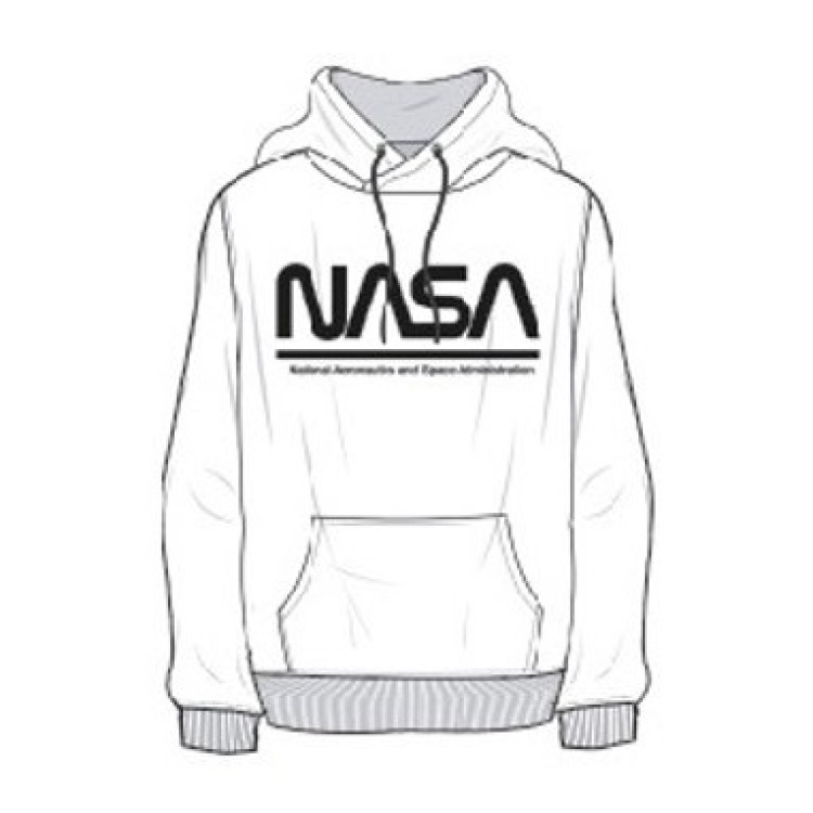 Nasa Logo Hoody Sweatshirt "N05H-White"
