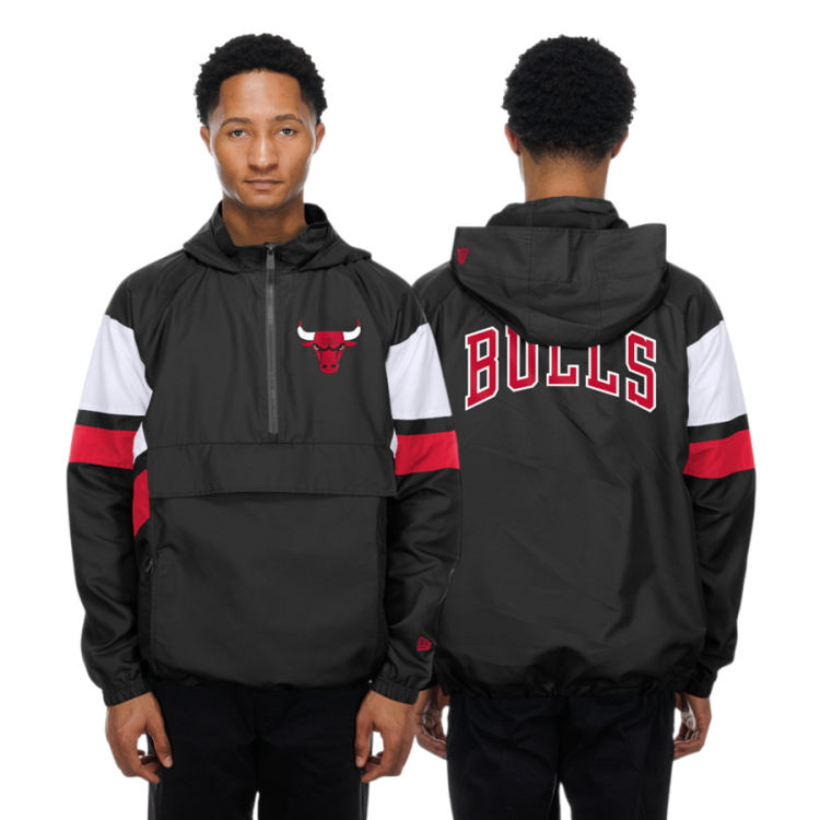 Cortaviento New Era NBA Chicago Bulls H1 2984 1/4 Cierre de cremallera