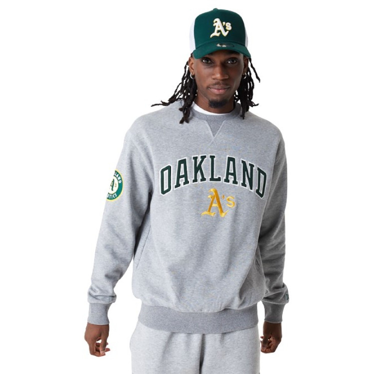 Sudadera con Cuello Redondo New Era MLB Oakland Athletics Large Logo
