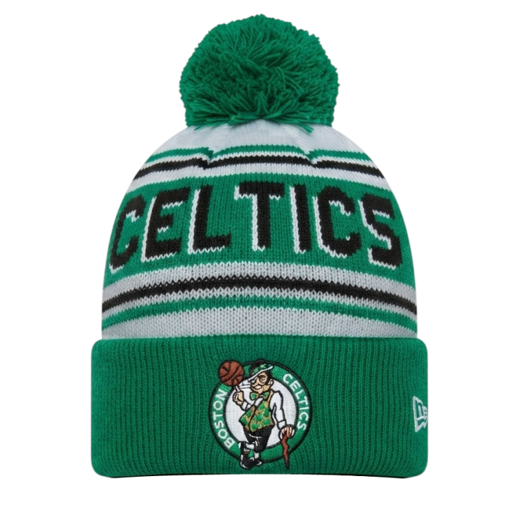 Gorro New Era NBA Boston Celtics con Pom-pom Tejido de Punto y Logo Bordado