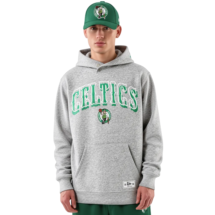Sudadera con Capucha New Era NBA Boston Celtics Varsity "Heather Gray"