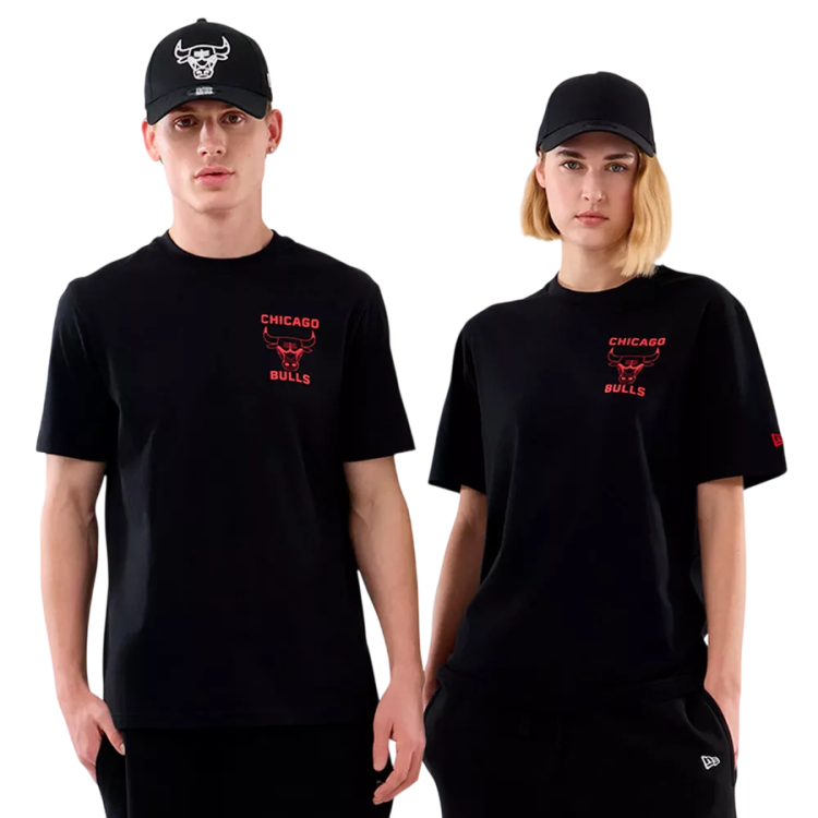 Camiseta Regular New Era NBA Chicago Bulls Court Graphic "Black"