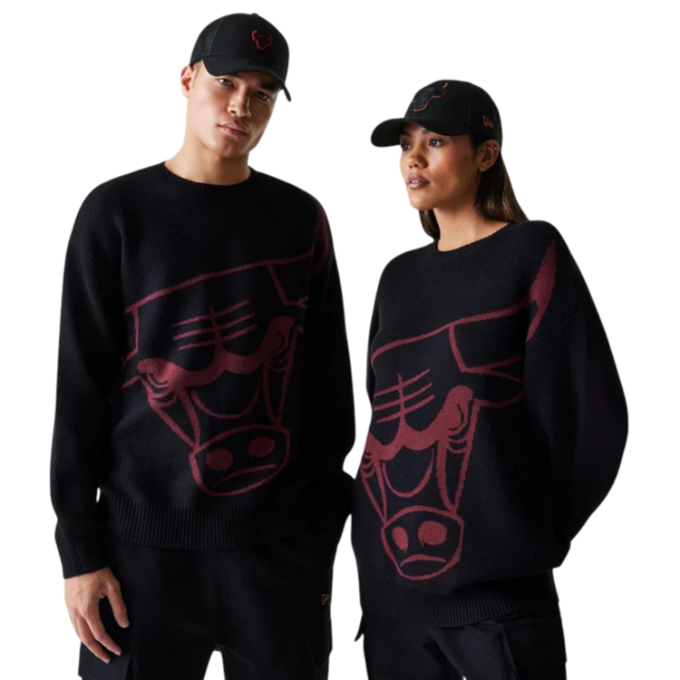 Jersye de Punto New Era NBA Chicago Bulls Knit Oversized Sweater "Black"