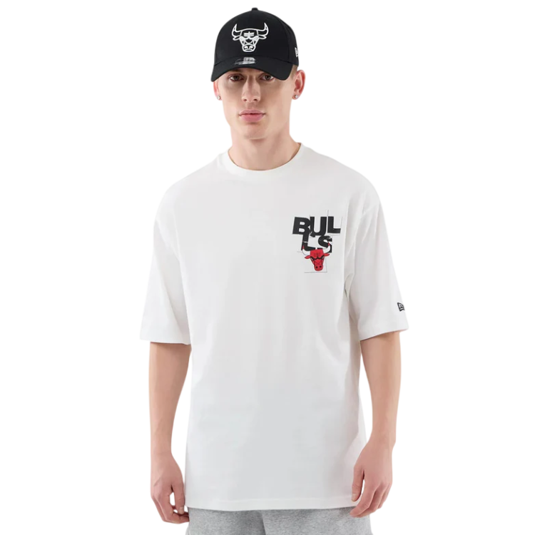 Camiseta Oversize New Era NBA Chicago Bulls Player Graphic "White"