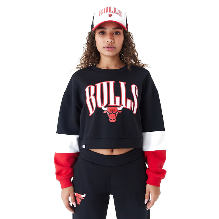 Añadir a la cesta New Era NBA Chicago Bulls Womens Colour Block Crop Crew Neck Sweatshirt New Era NBA Chicago Bulls Womens Colour Block Crop Crew Neck Sweatshirt