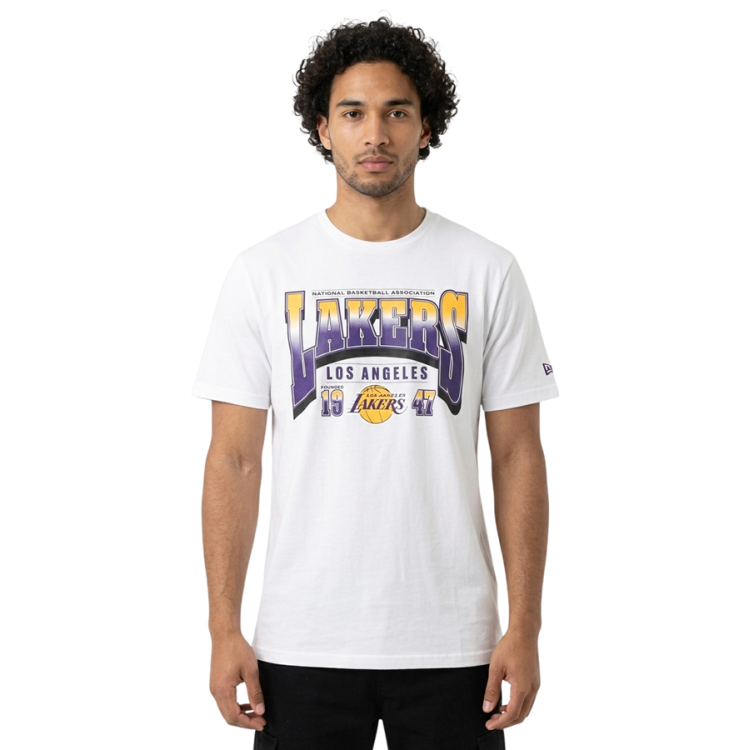 Camiseta New Era NBA L.A Lakers Archive Graphic Regular "White"