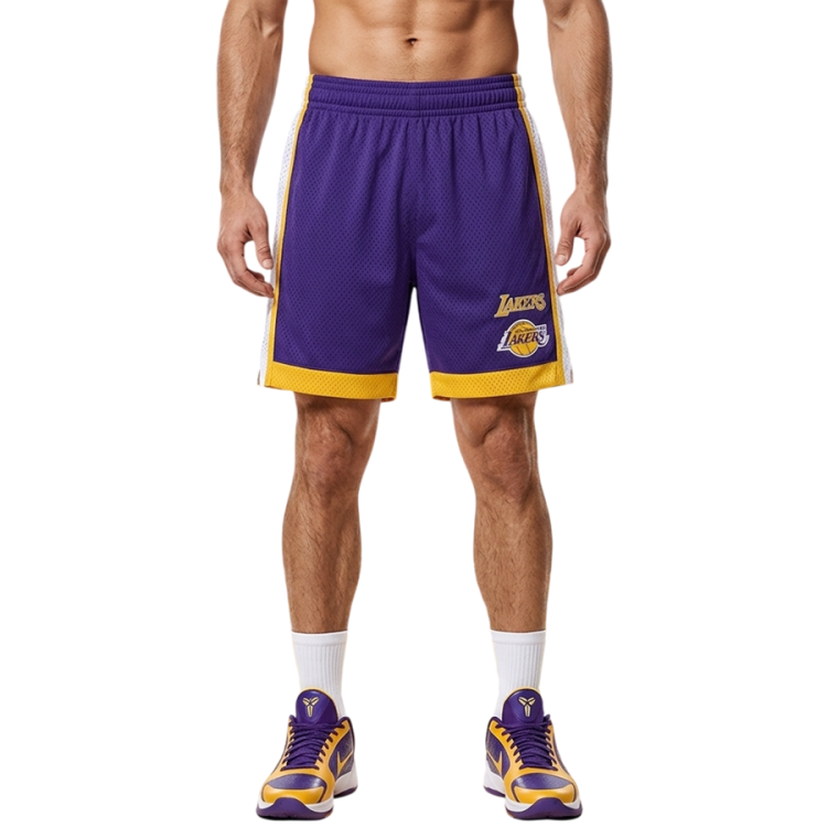 Pantalón Corto Mesh New Era NBA L.A Lakers H2 "Purple"