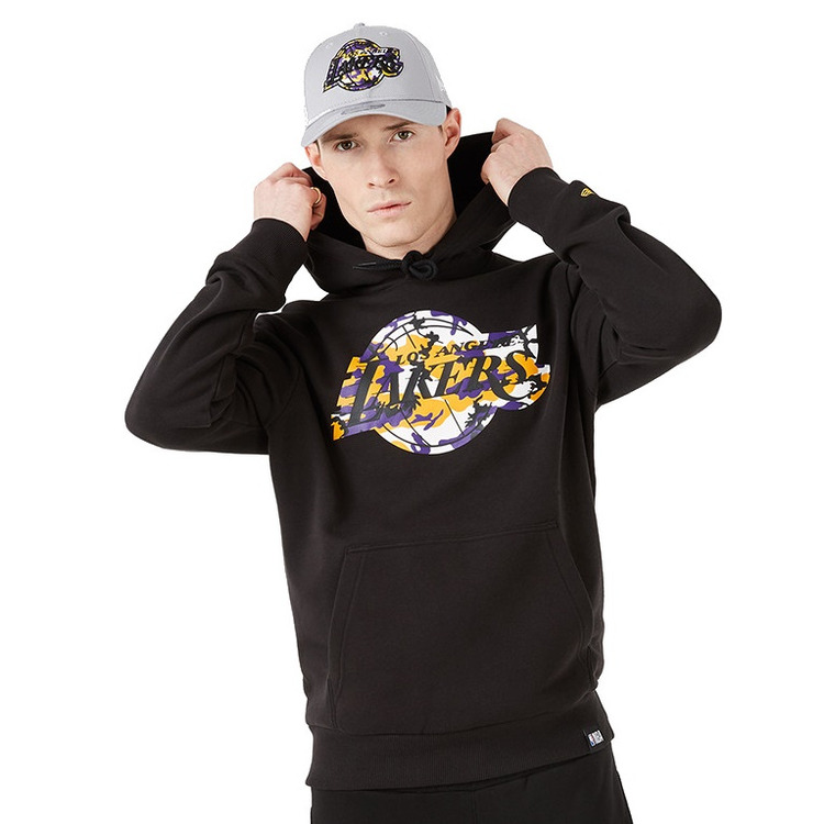 New Era NBA L.A Lakers Logo Camo Hoodie "Black"