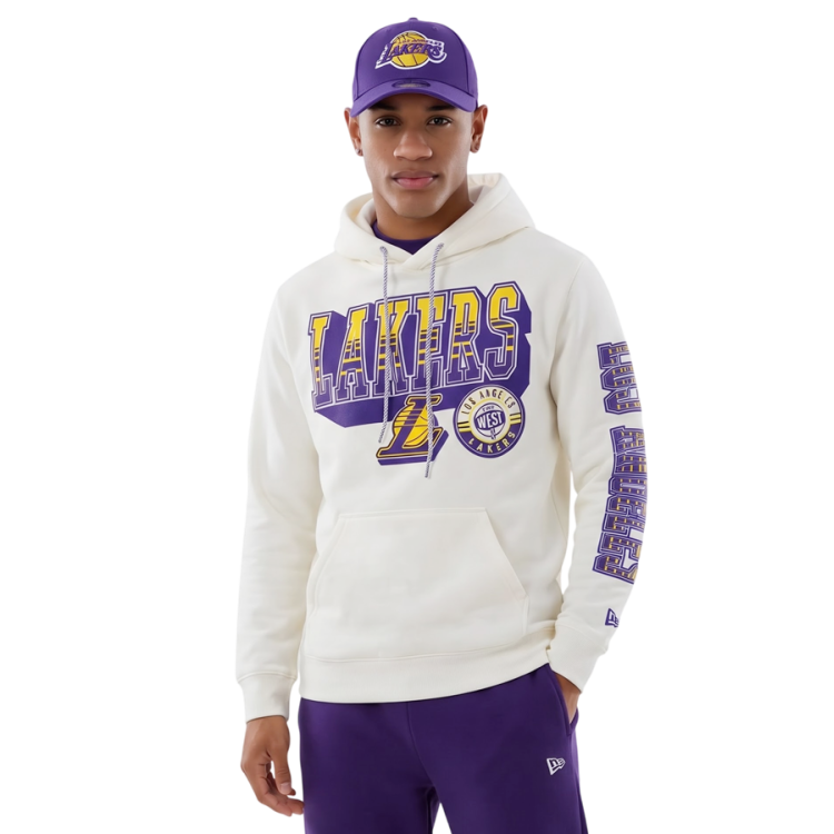 Sudadera New Era NBA L.A Lakers The West Classic Graphic "Off-White"