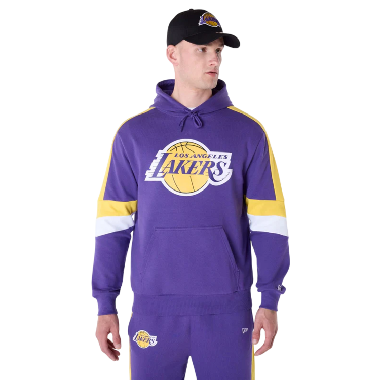 New Era NBA L.A Lakers Colour Block Oversized Pullover Hoodie
