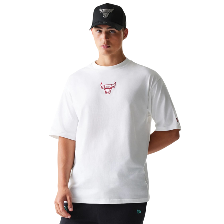 Camiseta Oversized New Era NBA League Chicago Bulls Essential "White"