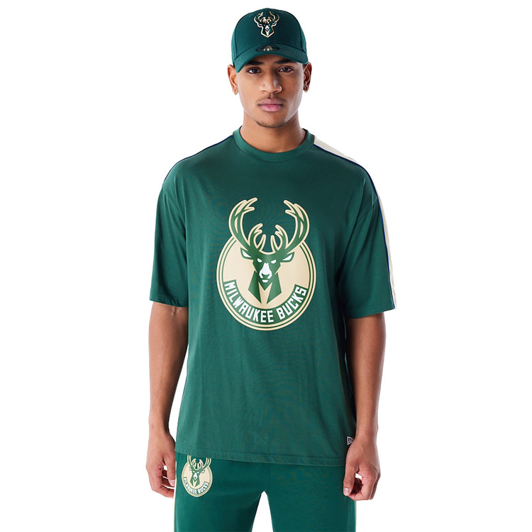 New Era NBA Milwaukee Bucks Panel Oversized T-Shirt