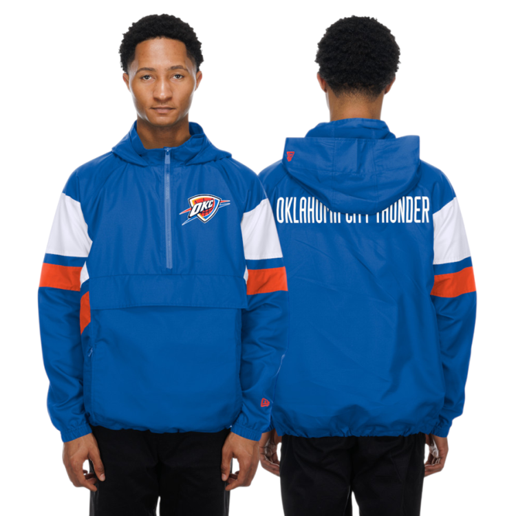Cortaviento New Era NBA Oklahoma City Thunder H1 2984 1/4 Cierre de cremallera