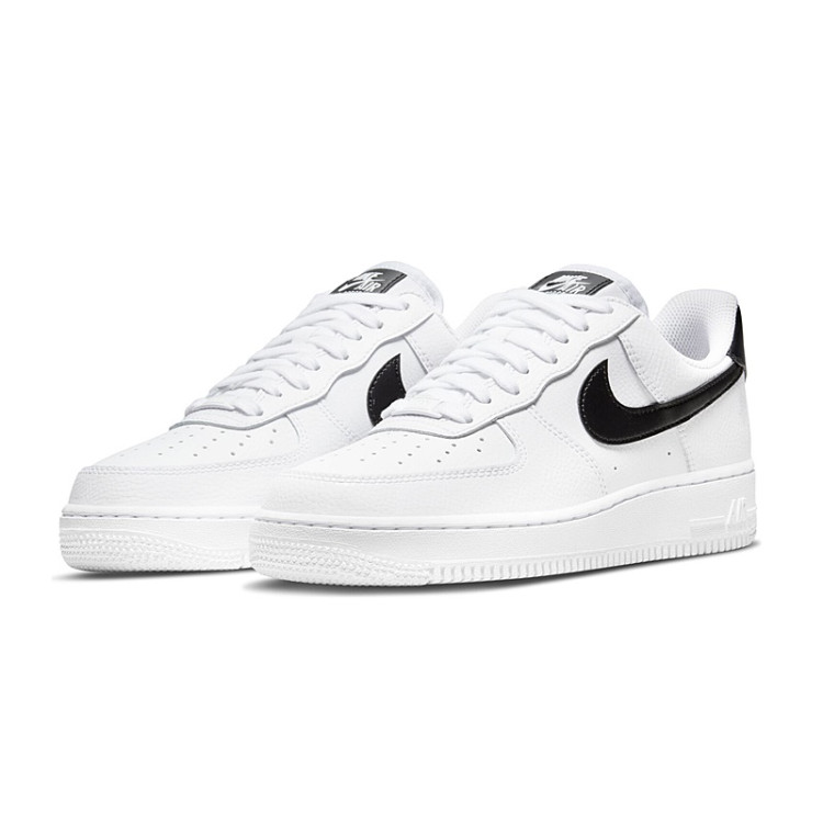 Nike Air Force 1 Low '07 White Black Pebbled Leather
