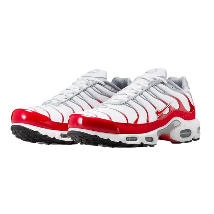 Nike Air Max Plus "White University Red Wolf Grey"