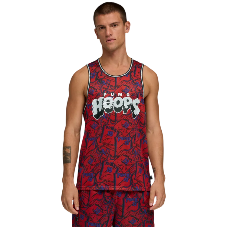 Camiseta de Baloncesto de Tirantes Puma Flagrant Foul "Candy Apple-AOP "
