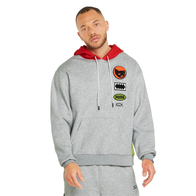Sudadera Puma Basketball Playbook Pullover "Light Gray Heather"