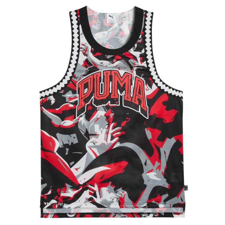 Puma Basketball Rival Rage AOP Mesh Tank "For All time Red-AOP"