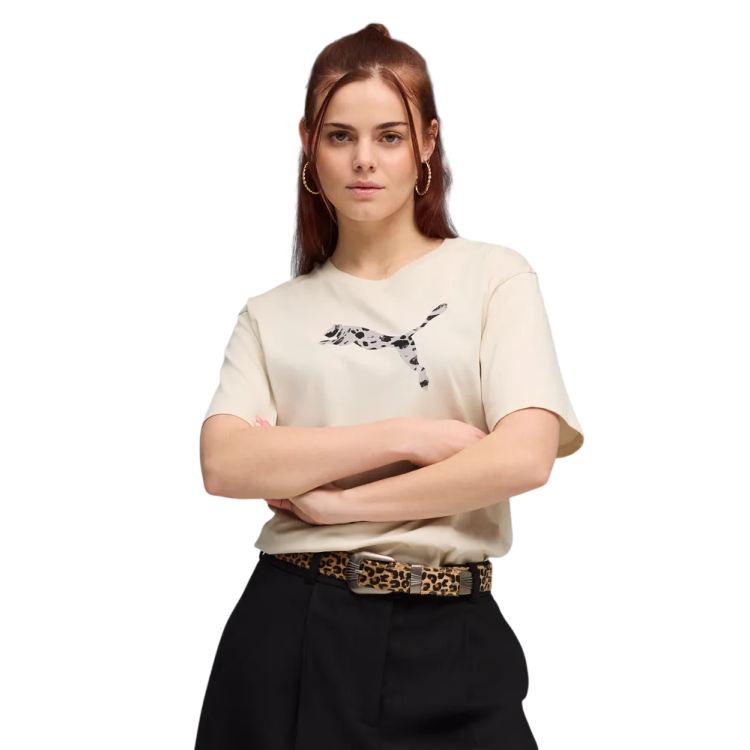 Camiseta mujer Puma ESS GRAPHIC Animal Relaxed Tee "Alpine Snow"