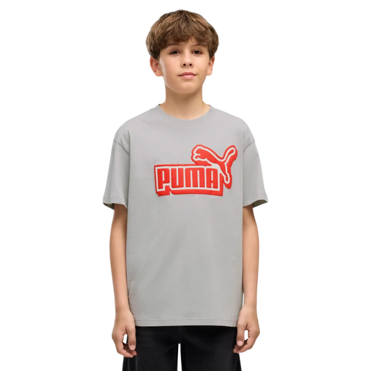 Camiseta Niño Puma ESS LOGO LAB Relaxed Front Graphic  B "Gray Echo"