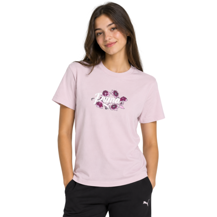 Camiseta Niña Puma ESS NATURE 2.0 Graphic G "Misty Pink"