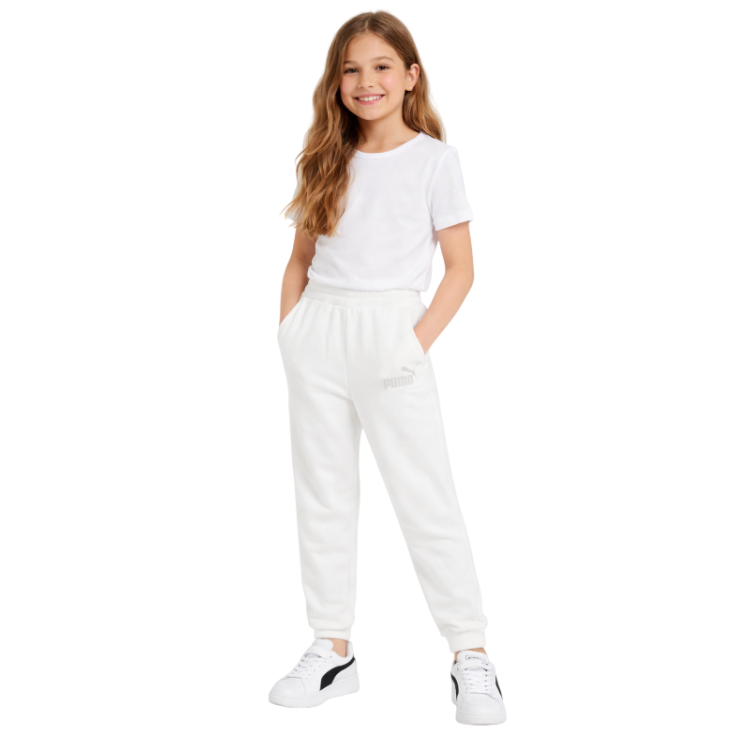 Pantalòn Niña Puma ESS Rhinestone  TR G "White"