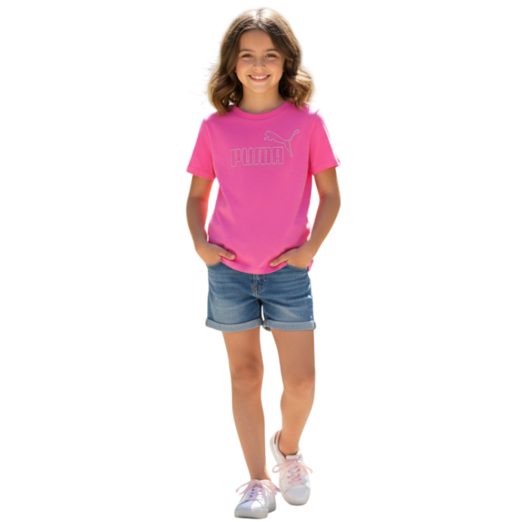 Camiseta Niña Puma ESS Rhinestone  G "Mauve Pop"