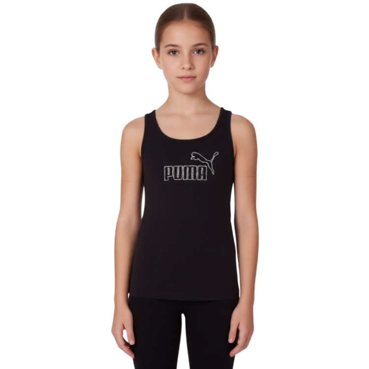Camiseta Niña  Puma ESS Logo Tank Rhinestone G "Black"