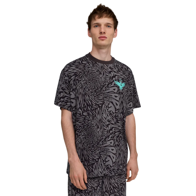 Camiseta Oversize Puma Lamelo X Melo World AOP "Crystal Black-AOP"