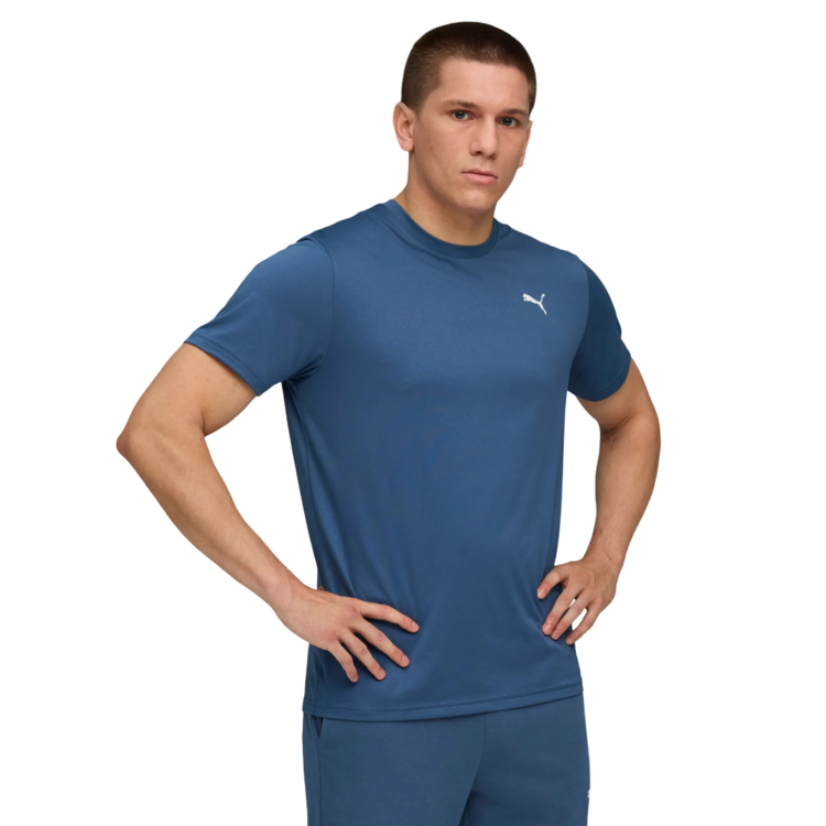 PUMA M TAD ESS SOLID CAT TEE LC "Dark Indigo"