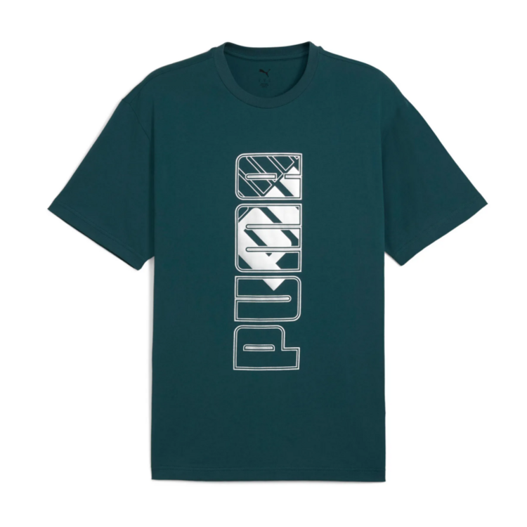 Puma MAXIMAL METALLIC Relaxed Tee "Green Terrain"