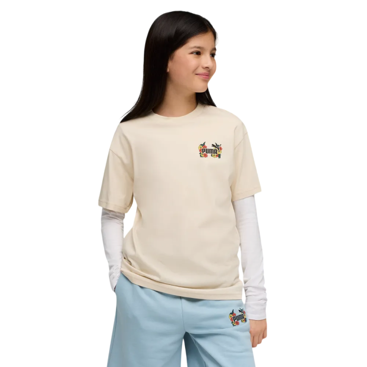 Camiseta Puma MID90s Relaxed Graphic Flower  G "Alpine Snow"