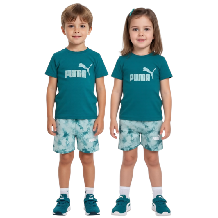 Conjunto Infantil Puma MINICATS ESS TIE-DYE  "Green"