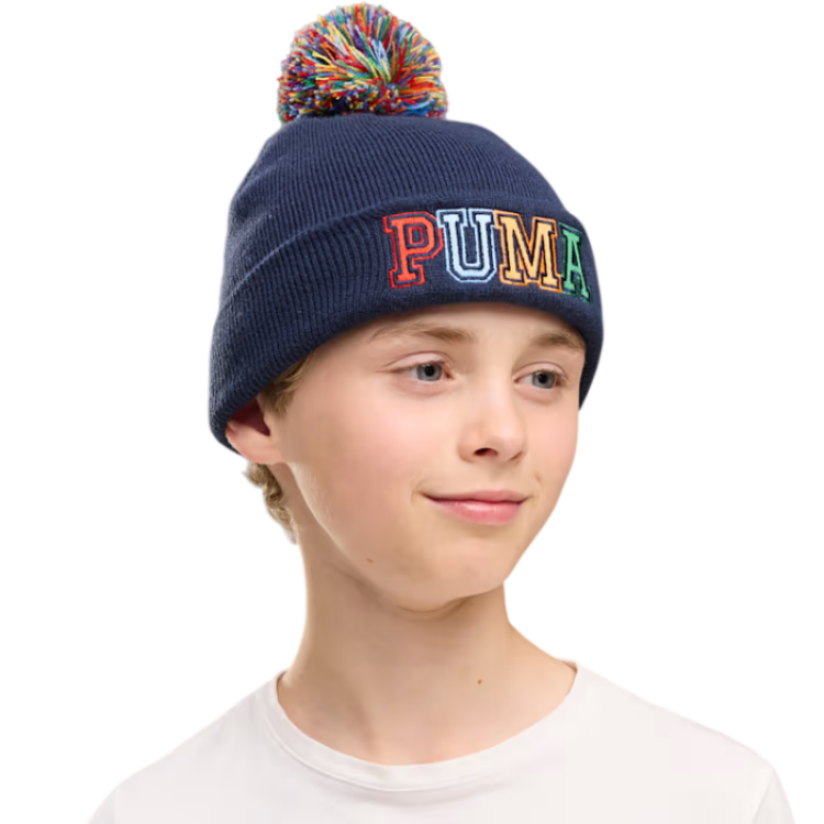 Puma Gorro beanie de corona media Pom Pom "Navy "