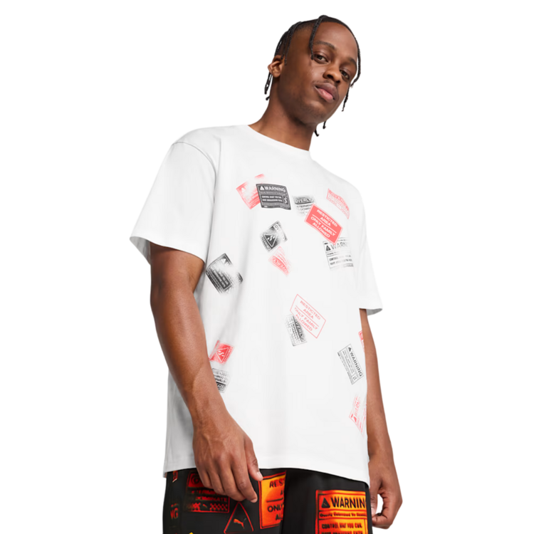 Añadir a la cesta Puma Scoot Caution Graphic Tee "White" Puma Scoot Caution Graphic Tee "White"