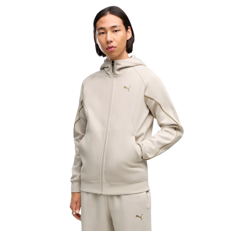 Sudadera Puma con capucha SPORT Graphic Holiday Full-Zip "Silver Fog"