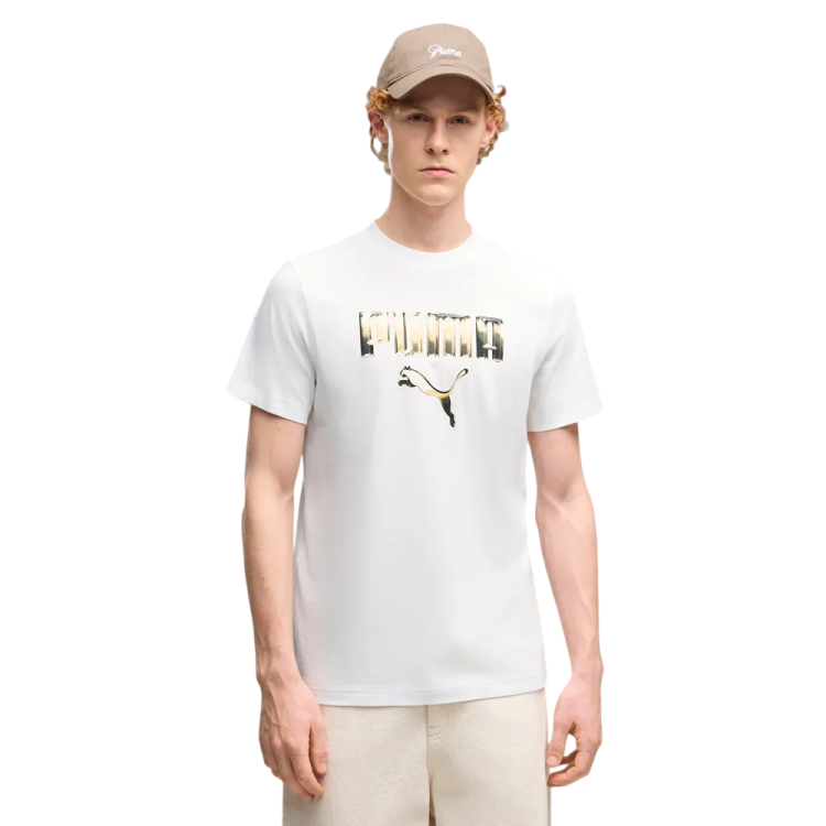 Camiseta PUMA  SPORT Graphic Metallic  "White"