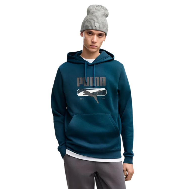 Sudadera PUMA SPORT Logo Play FL "Midnight Petrol"