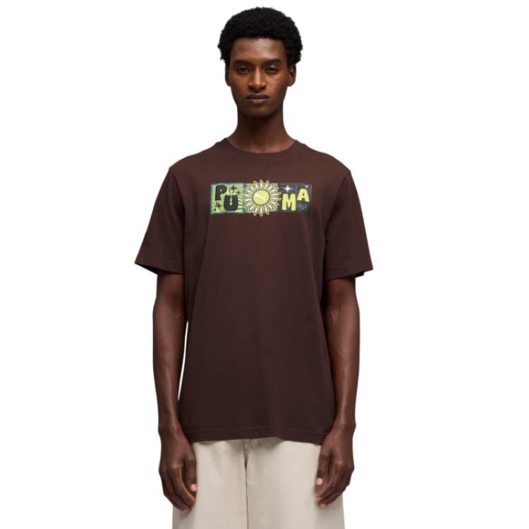 Camiseta Puma SUNSET DRIVE Graphic Tee "Brown"