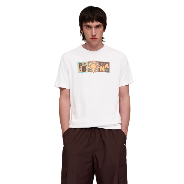 CAMISETA PUMA SUNSET DRIVE Graphic"White"